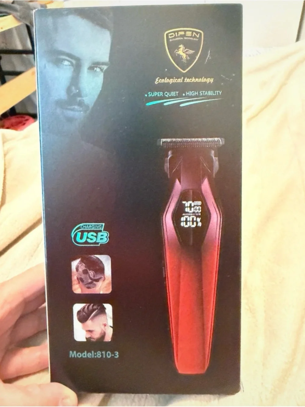 USB Rechargeable Men’s Trimmer - Red